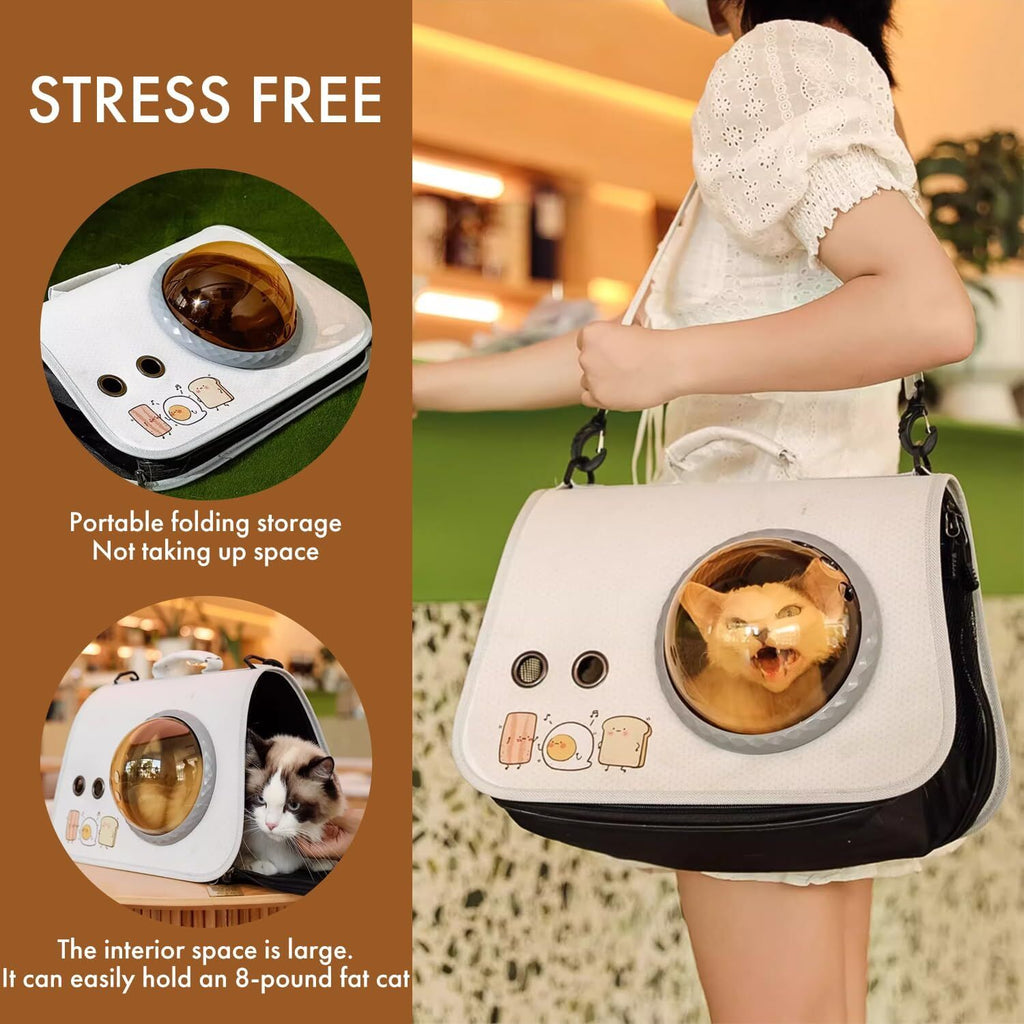 Large Printed Space Capsule Cat and Dog Bag - Crossbody