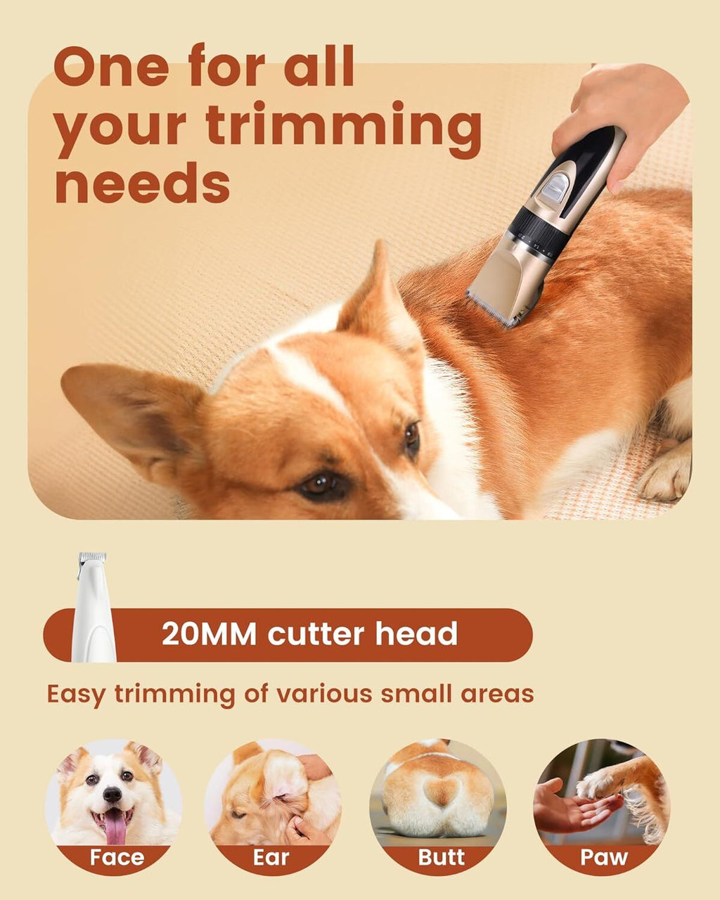 Professional Rechargeable Cordless Dogs Cats Grooming Clippers