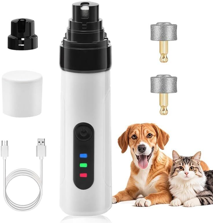 Silent Pro Nail Grinder, 2025 New Dog Nail Trimmer, USB Rechargeable Pet Nail Grinder Tool