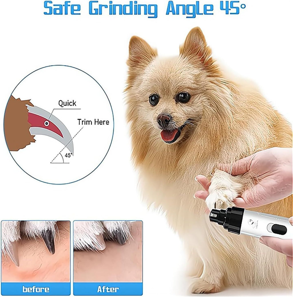 Silent Pro Nail Grinder, 2025 New Dog Nail Trimmer, USB Rechargeable Pet Nail Grinder Tool