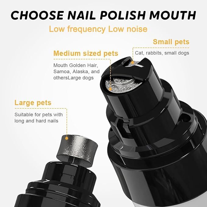 Silent Pro Nail Grinder, 2025 New Dog Nail Trimmer, USB Rechargeable Pet Nail Grinder Tool