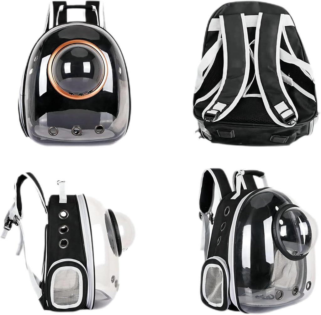 Capsule Backpack Small-Medium for Cat & Dog - Pet Carrier Black