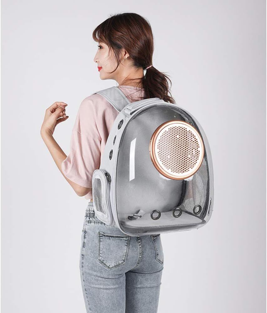 Capsule Backpack Small-Medium for Cat & Dog - Pet Carrier Grey