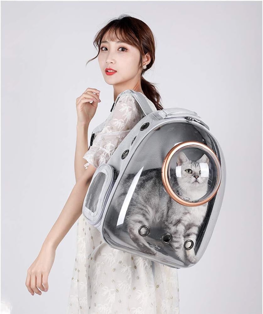 Capsule Backpack Small-Medium for Cat & Dog - Pet Carrier Grey