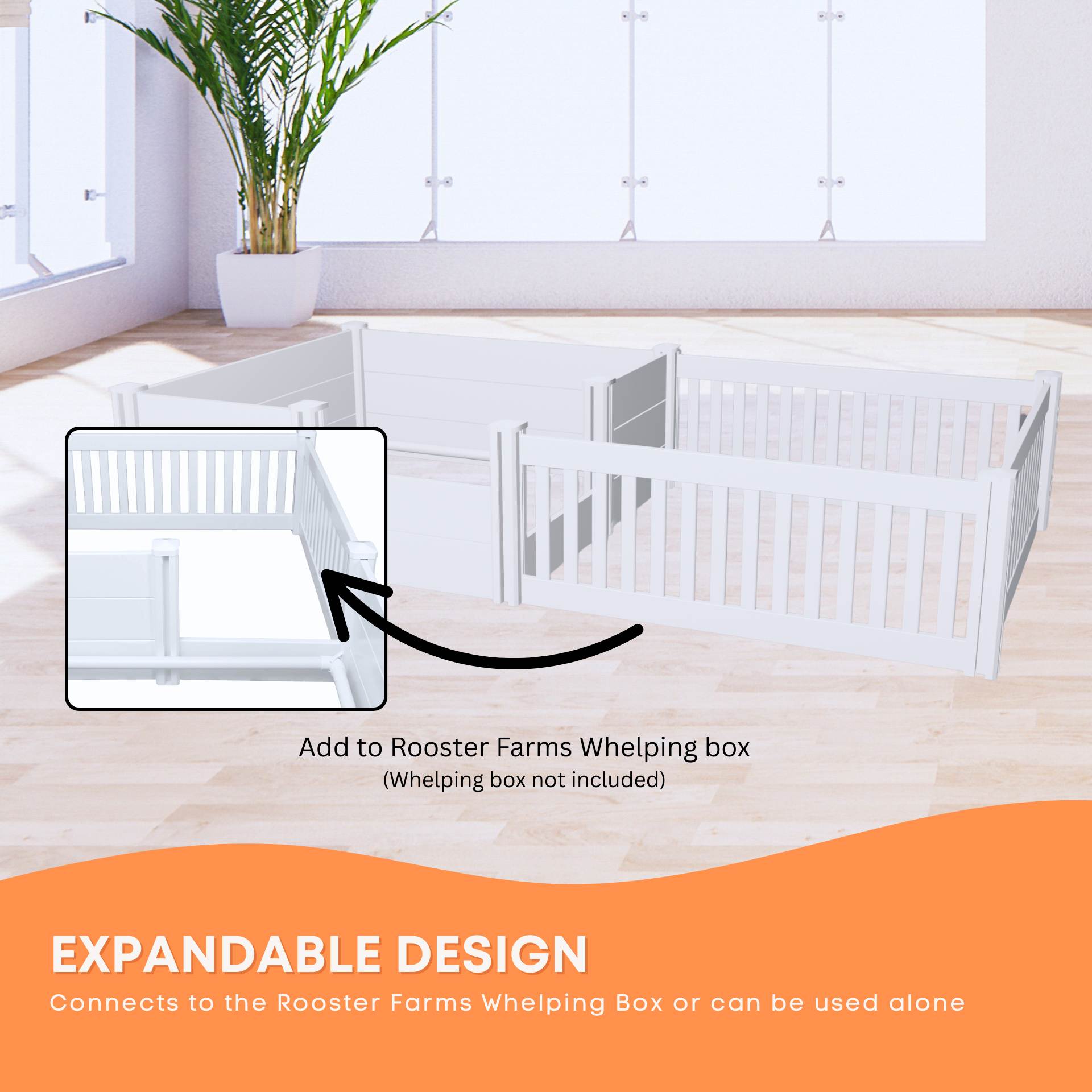 PVC Play Pen Extension - 95cm x 95cm x 48cm
