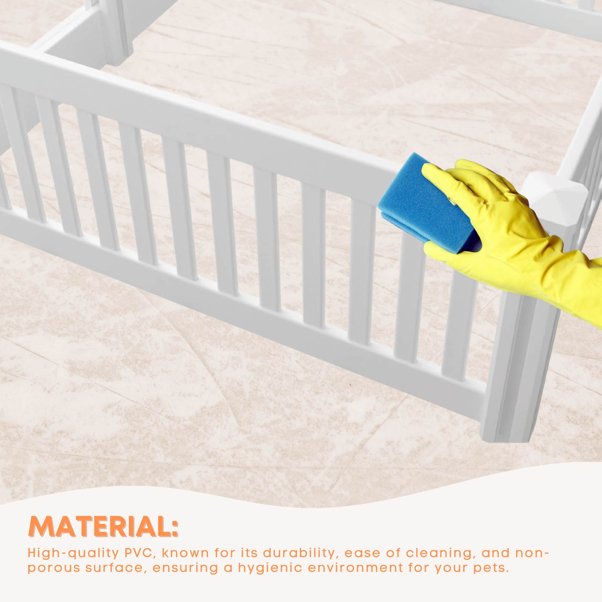 PVC Play Pen Extension - 95cm x 95cm x 48cm