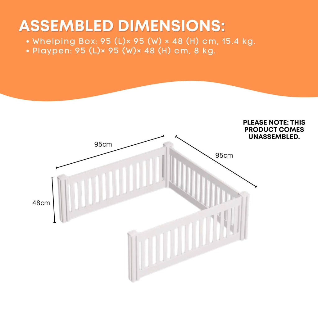 PVC Play Pen Extension - 95cm x 95cm x 48cm
