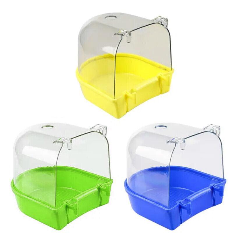 Bird Water Bath Tub - Pet Cleaning - Blue