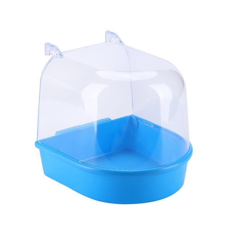 Bird Water Bath For Pet Cage Hanging Bowl - White