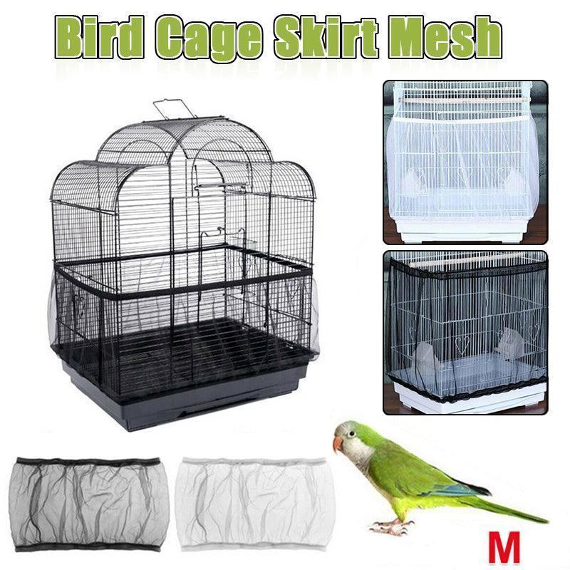 M Size Bird Cage Skirt Mesh Cover - White
