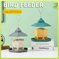 Garden Hanging Wild Bird Feeder Gazebo Shape Outdoor - Green