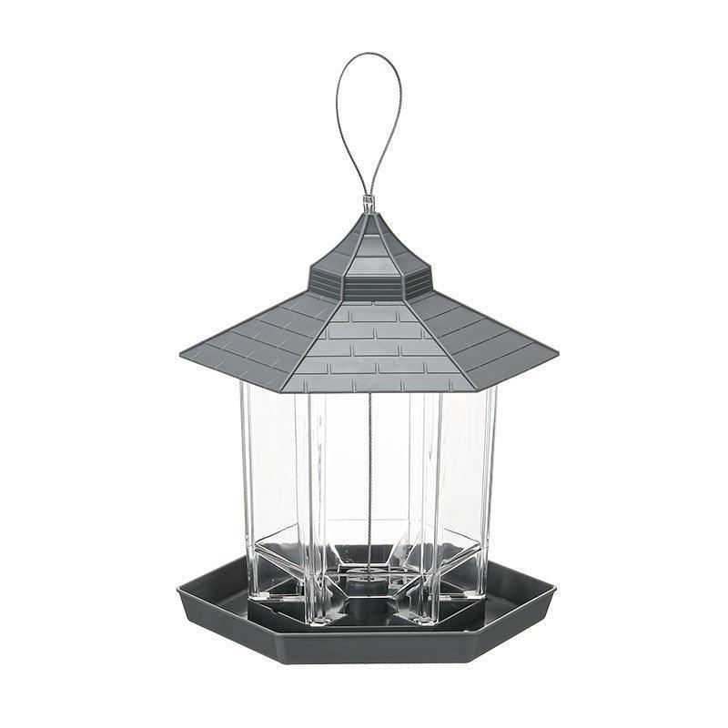Garden Hanging Wild Bird Feeder Gazebo Shape Outdoor - Green