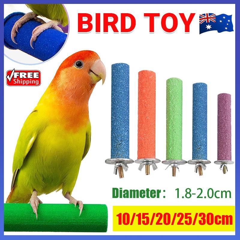 5 Sizes Colourful Pet Bird Cage Platform Chew Toy For Parrot - 15CM