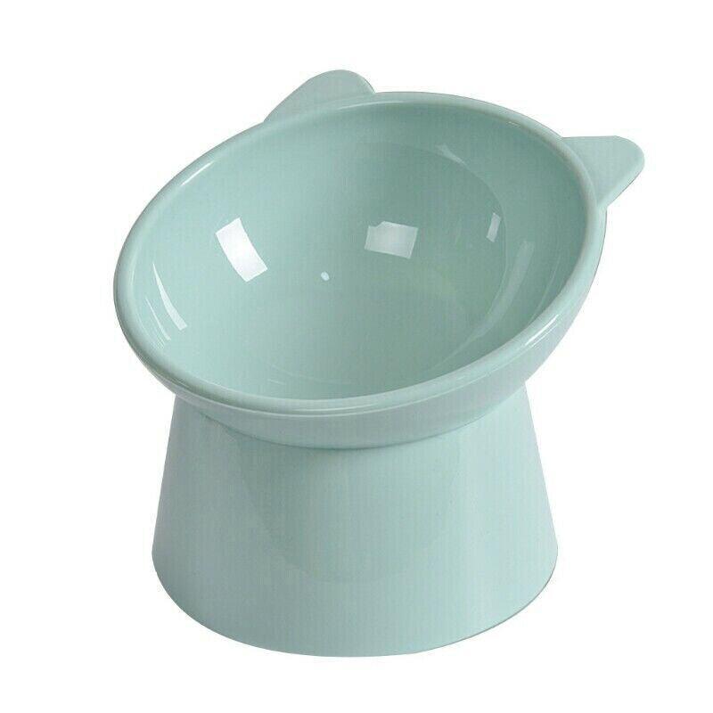 Elevated Pet Bowl Cat Dog Feeder Food Water Tilted Bowl - Pink