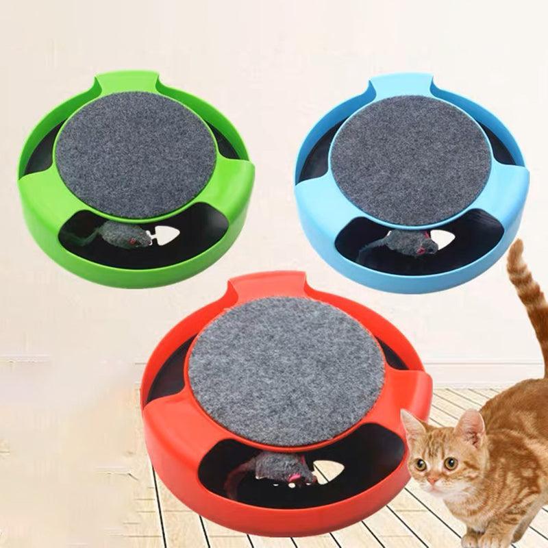 Motion Kitten Catch The Mouse Toy Interactive Cat Training Scratchpad - Red