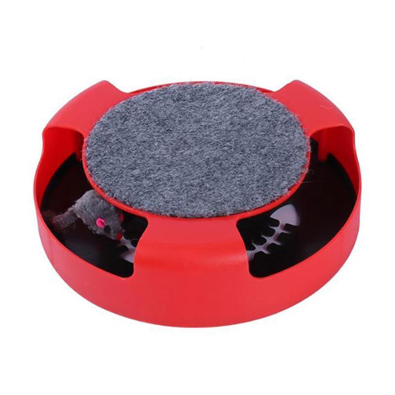 Motion Kitten Catch The Mouse Toy Interactive Cat Training Scratchpad - Red