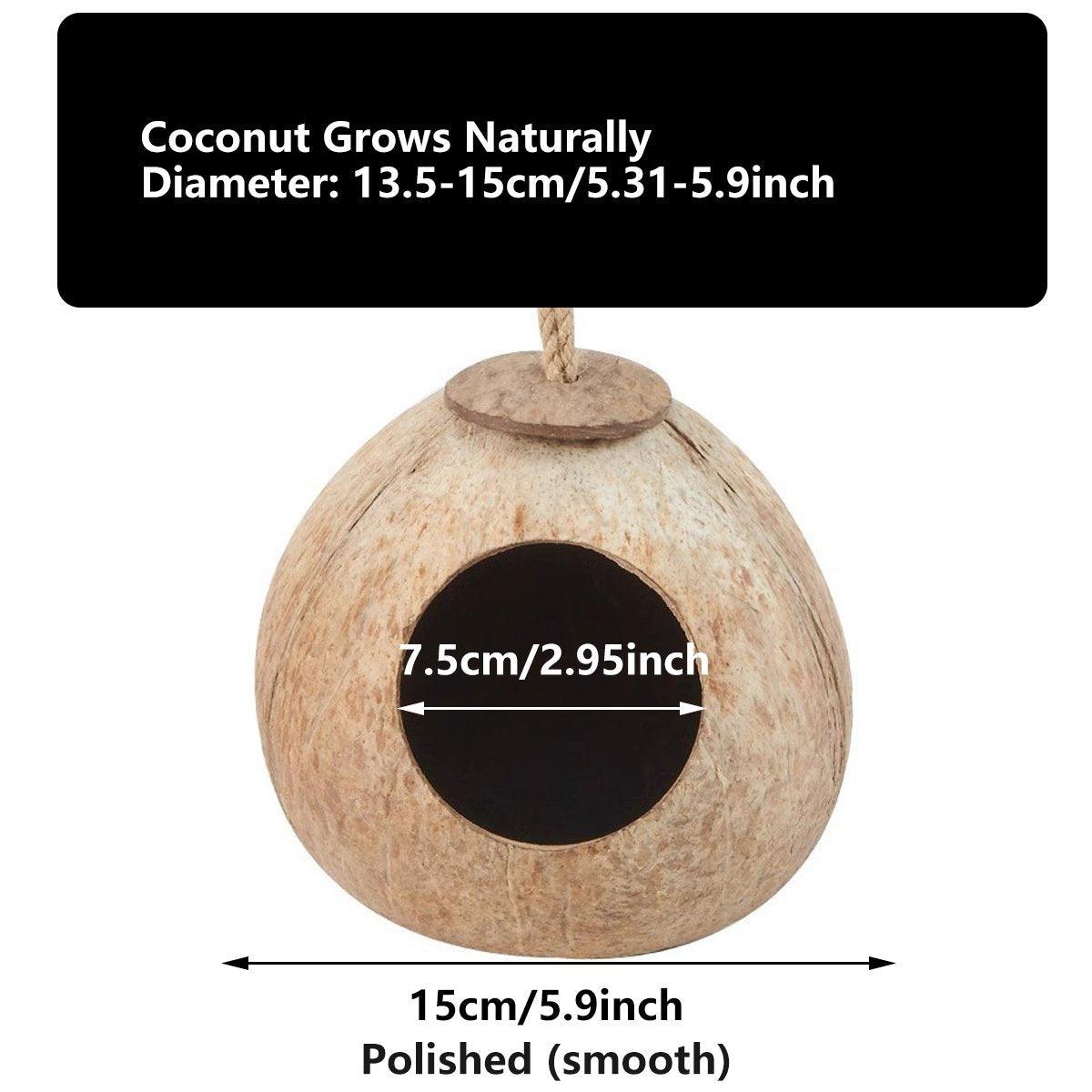 Coconut Nest Bed Hanging Bird Cage for Small Birds - Stairs type