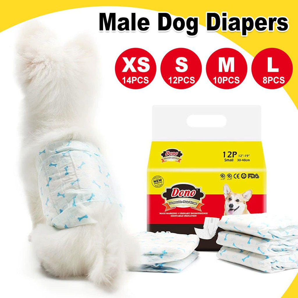 Male Dog Diapers Leakproof Diaper Pants Male for Dogs - M-10PCS