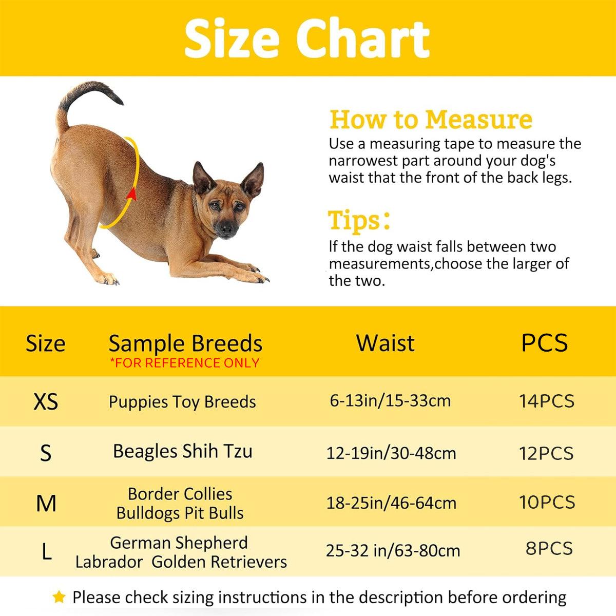 Male Dog Diapers Leakproof Diaper Pants Male for Dogs - S-12PCS