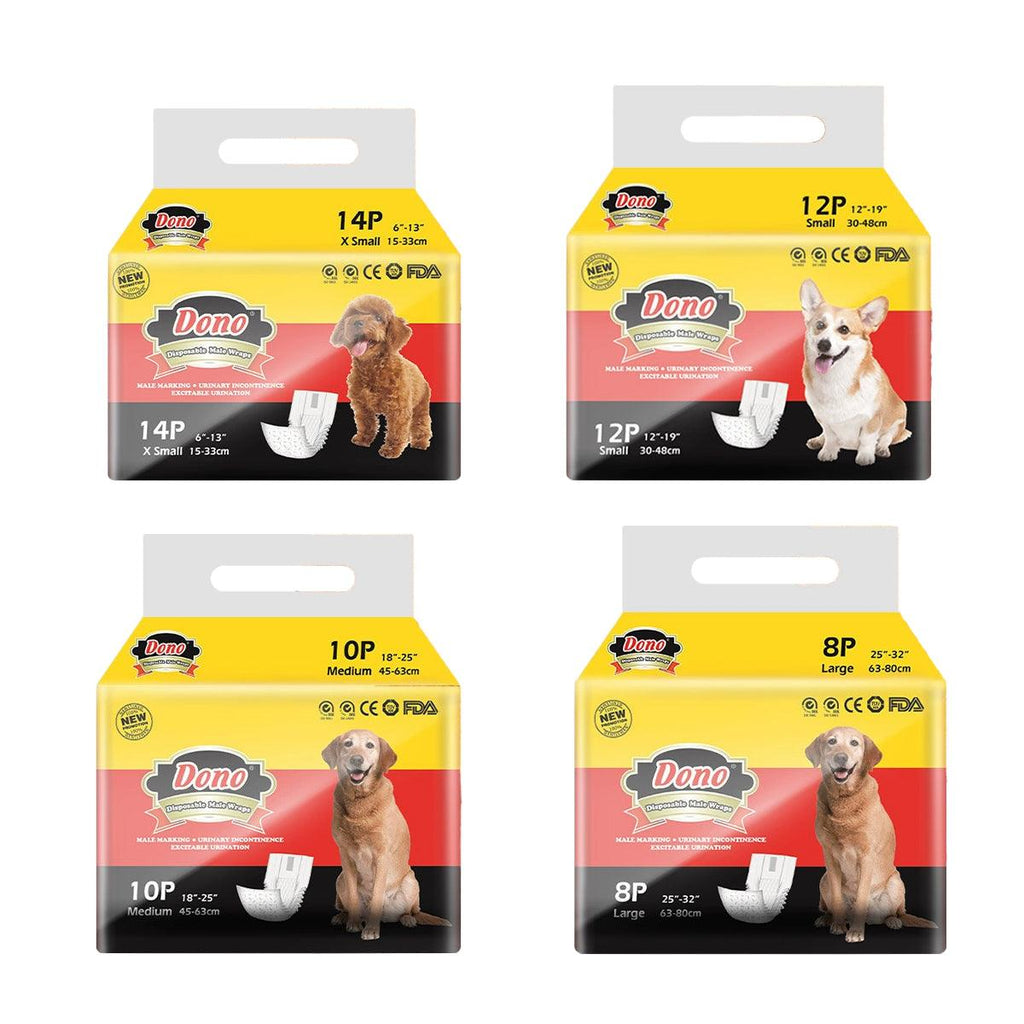 Male Dog Diapers Leakproof Diaper Pants Male for Dogs - XS-14PCS