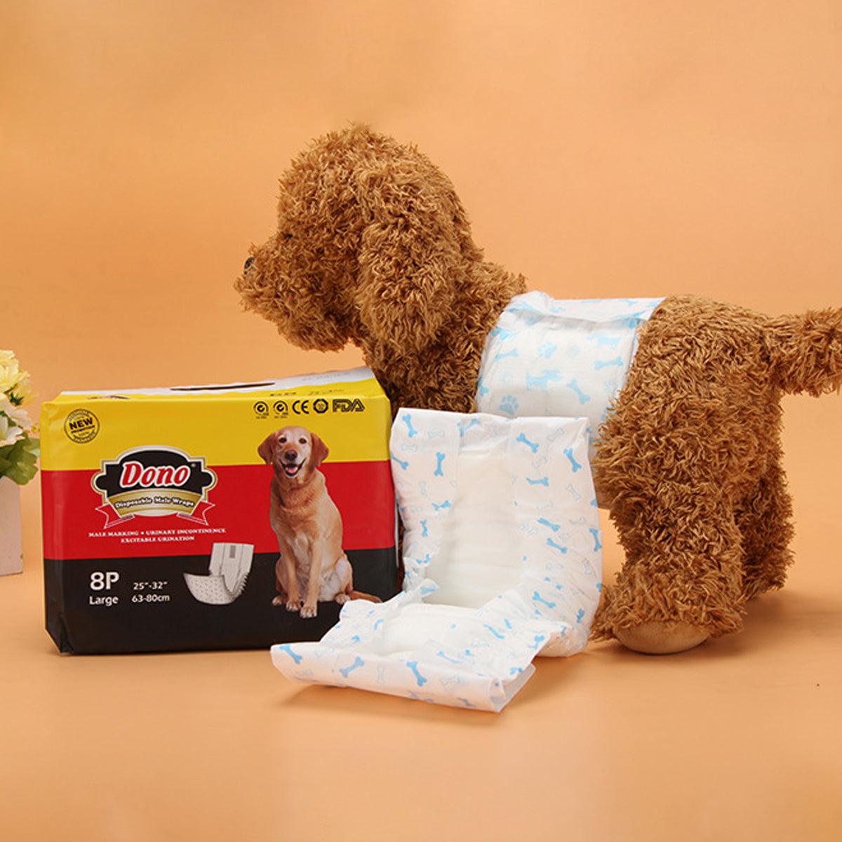 Male Dog Diapers Leakproof Diaper Pants Male for Dogs - XS-14PCS