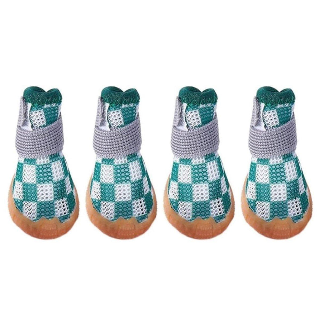 4pcs Breathable small Mesh Dog Shoes Summer Boots - Pink-2