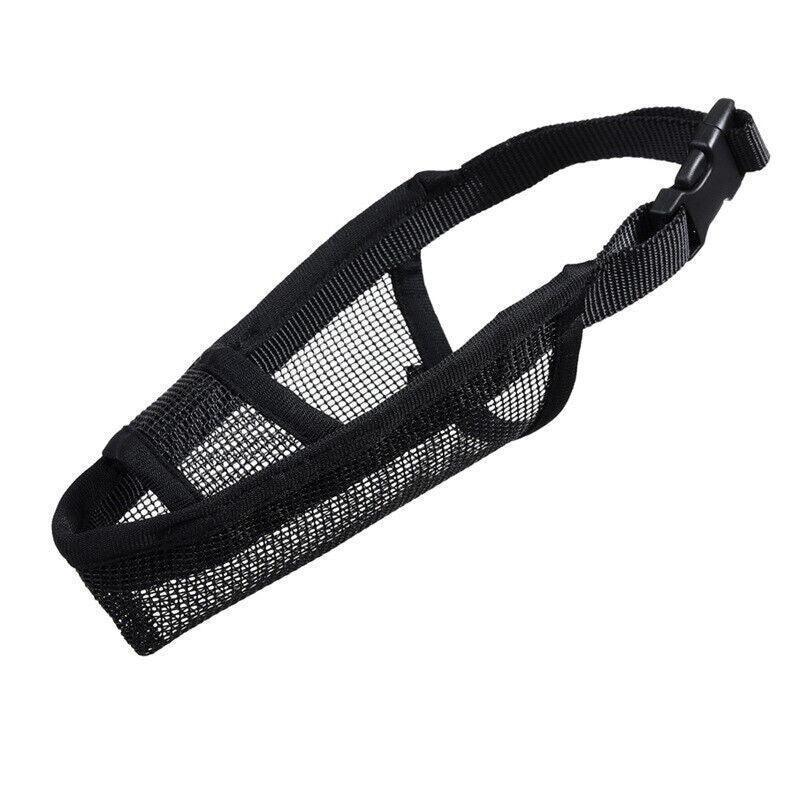 Adjustable XL Size Dog Mask Mouth Muzzle Anti Barking Bite Mask - Grey