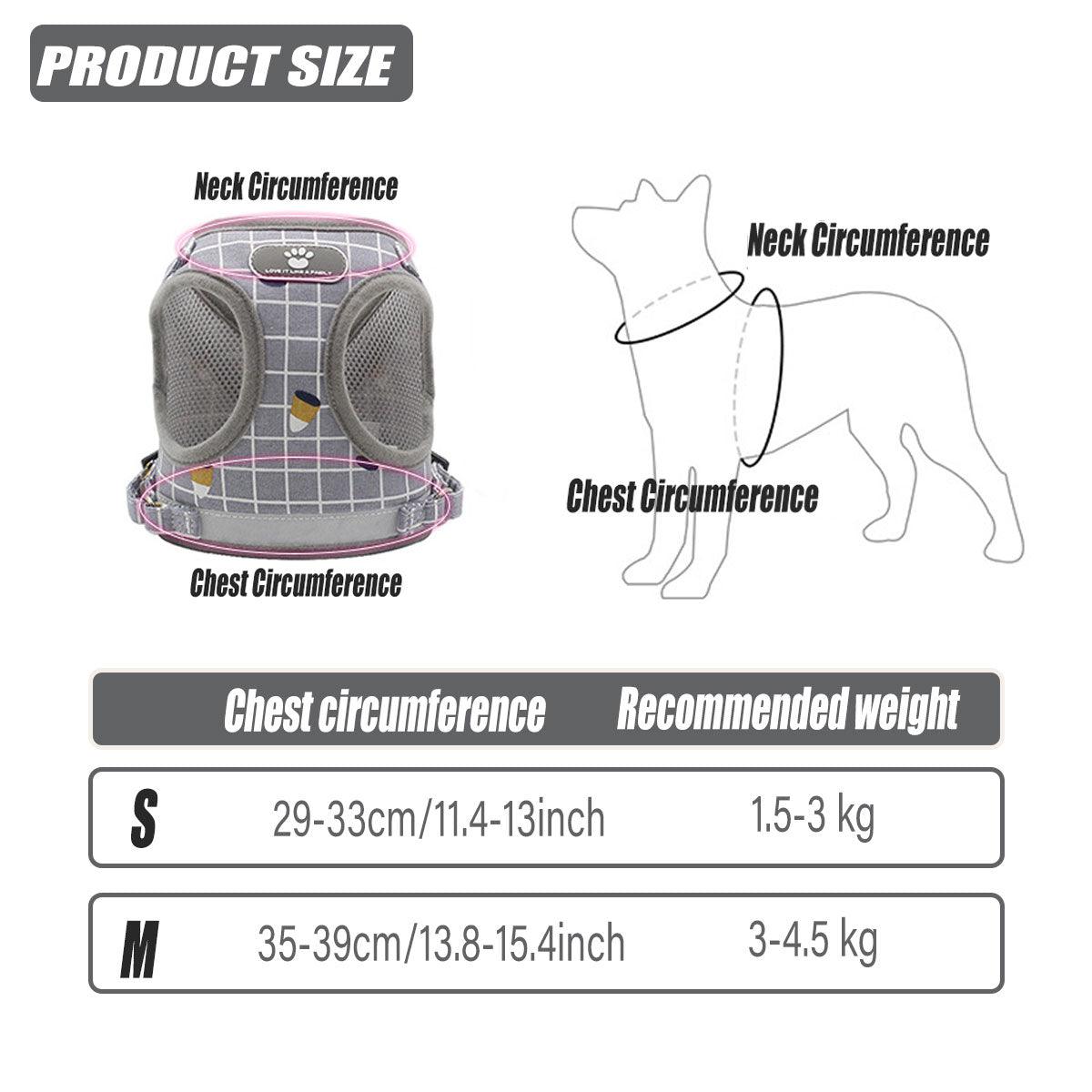 Pink Kitten Dog Cat Walking Adjustable Harness Leash Collar - S