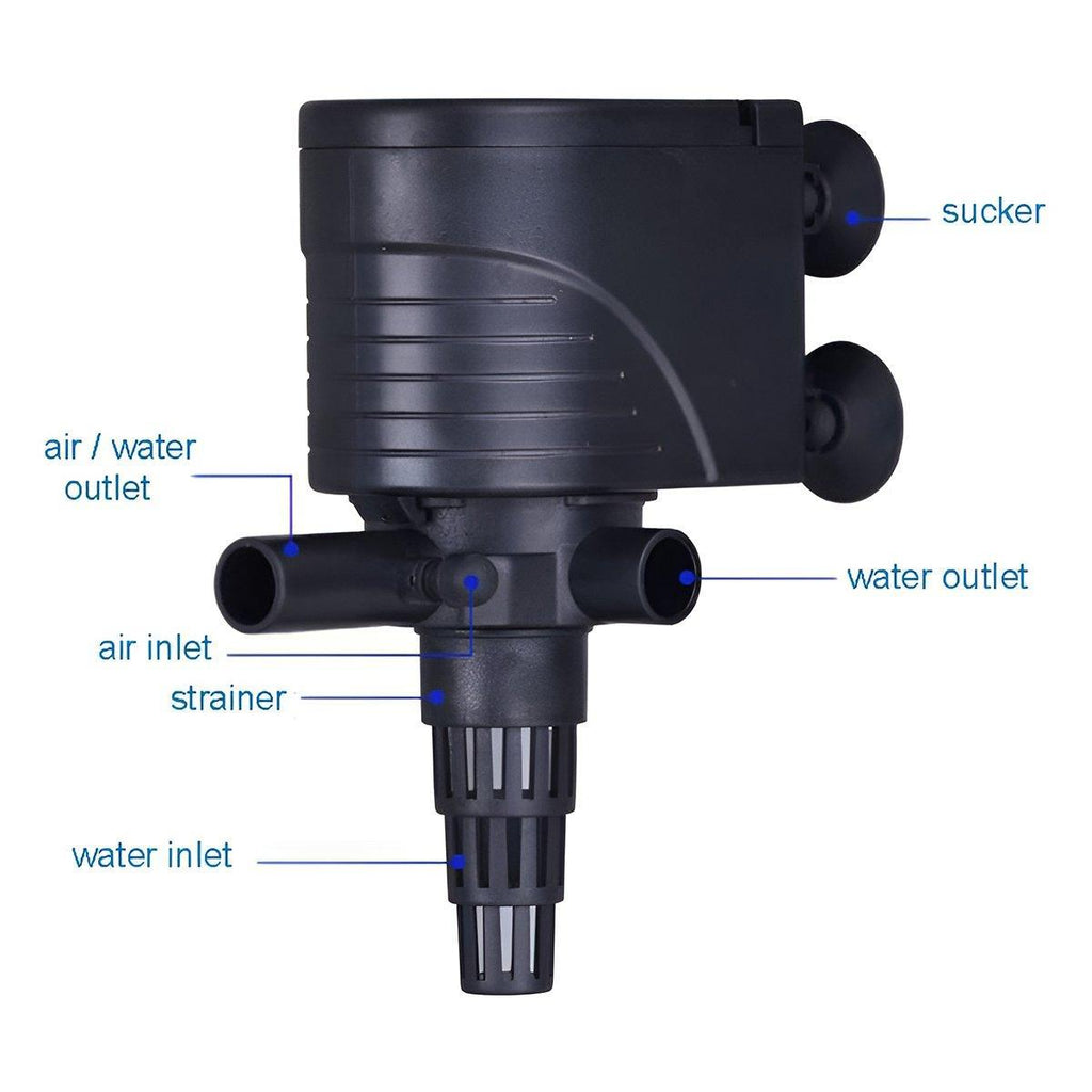 3 in 1 Mini Aquarium- Filter, Submersible Water Purifier and Oxygen Pump - 30W