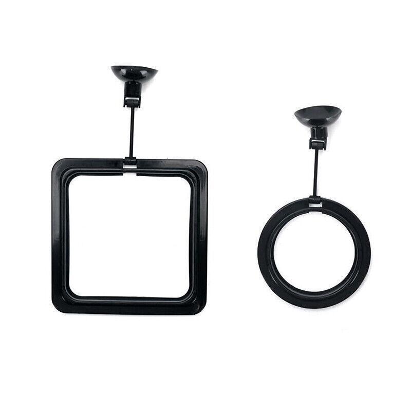 Fish Feeding Ring Aquarium Fish Tank Feeder Floating Fish Food Feeder - Black Circle