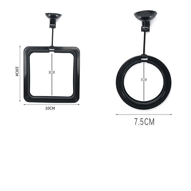 Fish Feeding Ring Aquarium Fish Tank Feeder Floating Fish Food Feeder - Black Circle