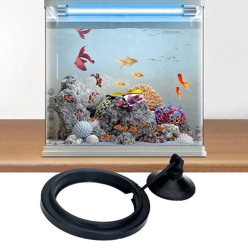 Fish Feeding Ring Aquarium Fish Tank Feeder Floating Fish Food Feeder - Black Square