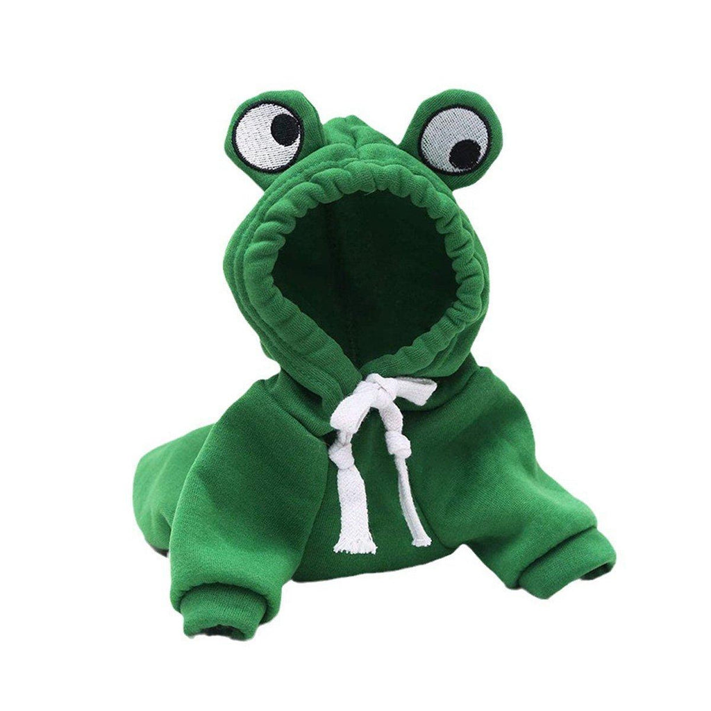 Warm Hooded Frog Autumn Winter Vest for Dogs and Cats - M