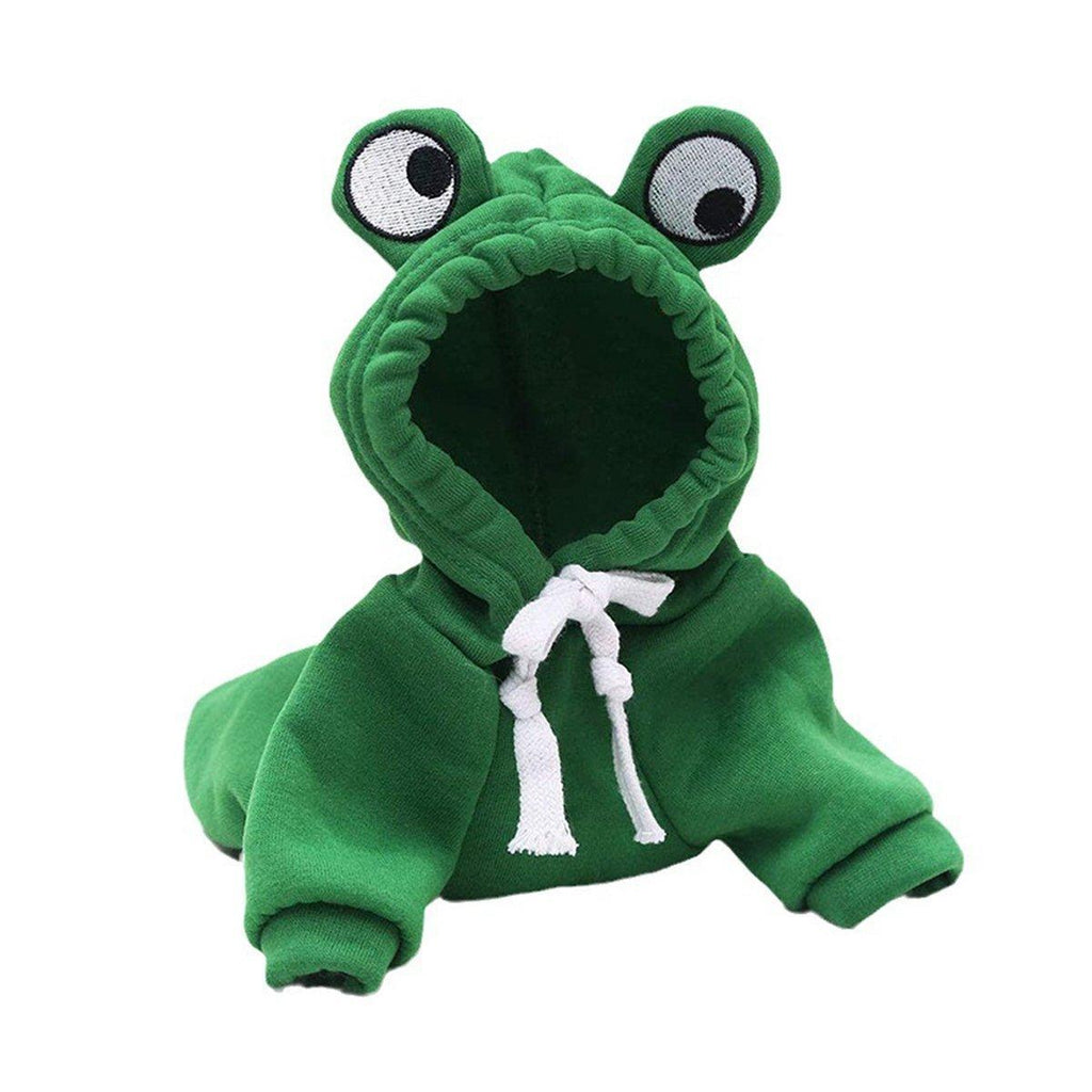 Warm Hooded Frog Autumn Winter Vest for Dogs and Cats - M