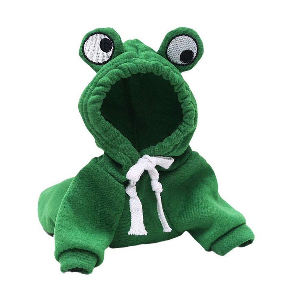 Warm Hooded Frog Autumn Winter Vest for Dogs and Cats - S