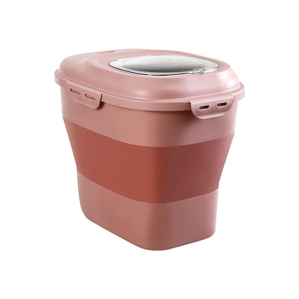 Large Capacity Pet Food Storage Box Foldable Design with Seal Lid - Green