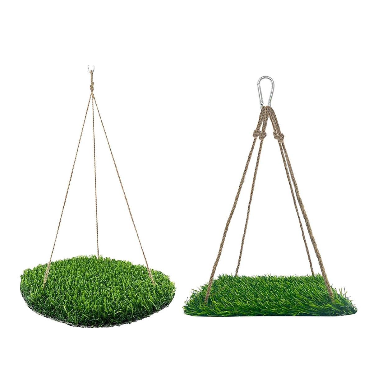 Parrot Turf Hammock Climbing Toy for Guinea Pig Bed Hanging Swing for Small Pet - Roundness