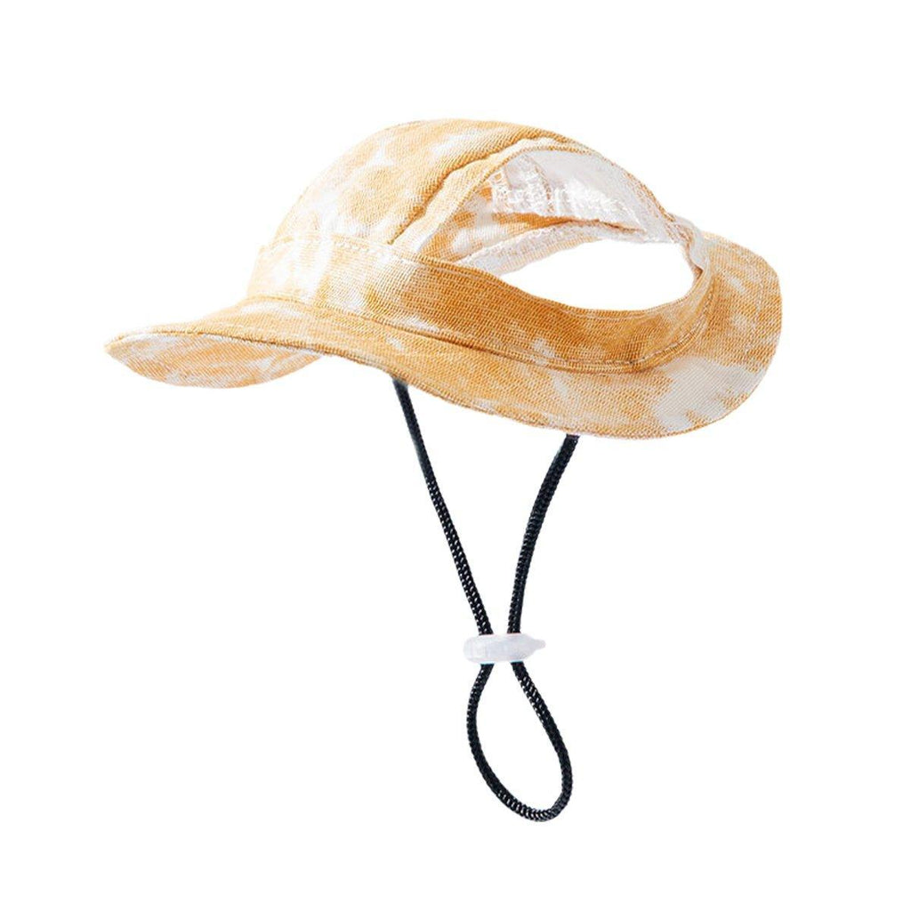 Adjustable Pet Hat with Cute Leaky Ears Sunscreen Four Seasons Use - Orange Red - M