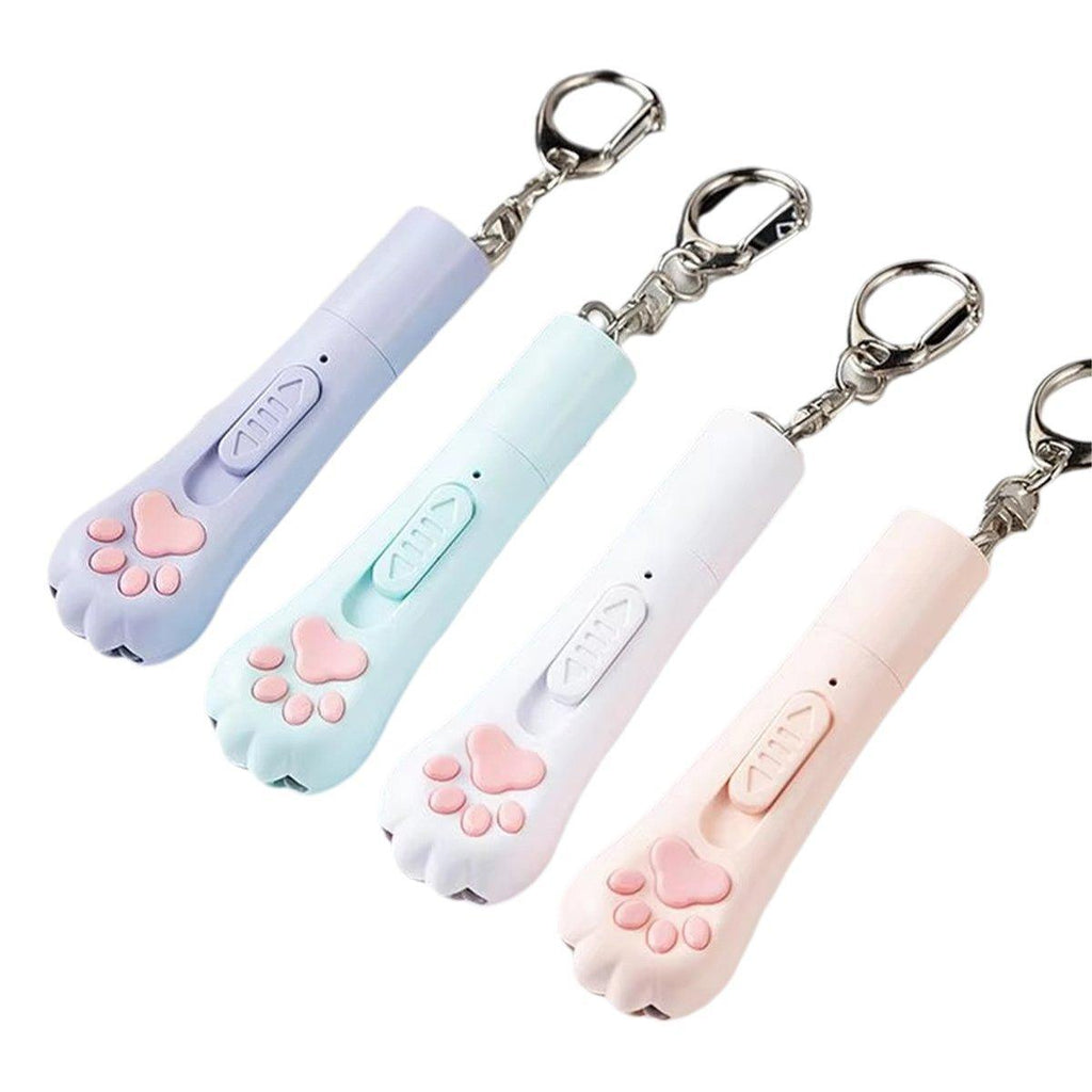 Mini Handheld Cat Claw Interactive Play Wand for Kitten Exercise - Purple