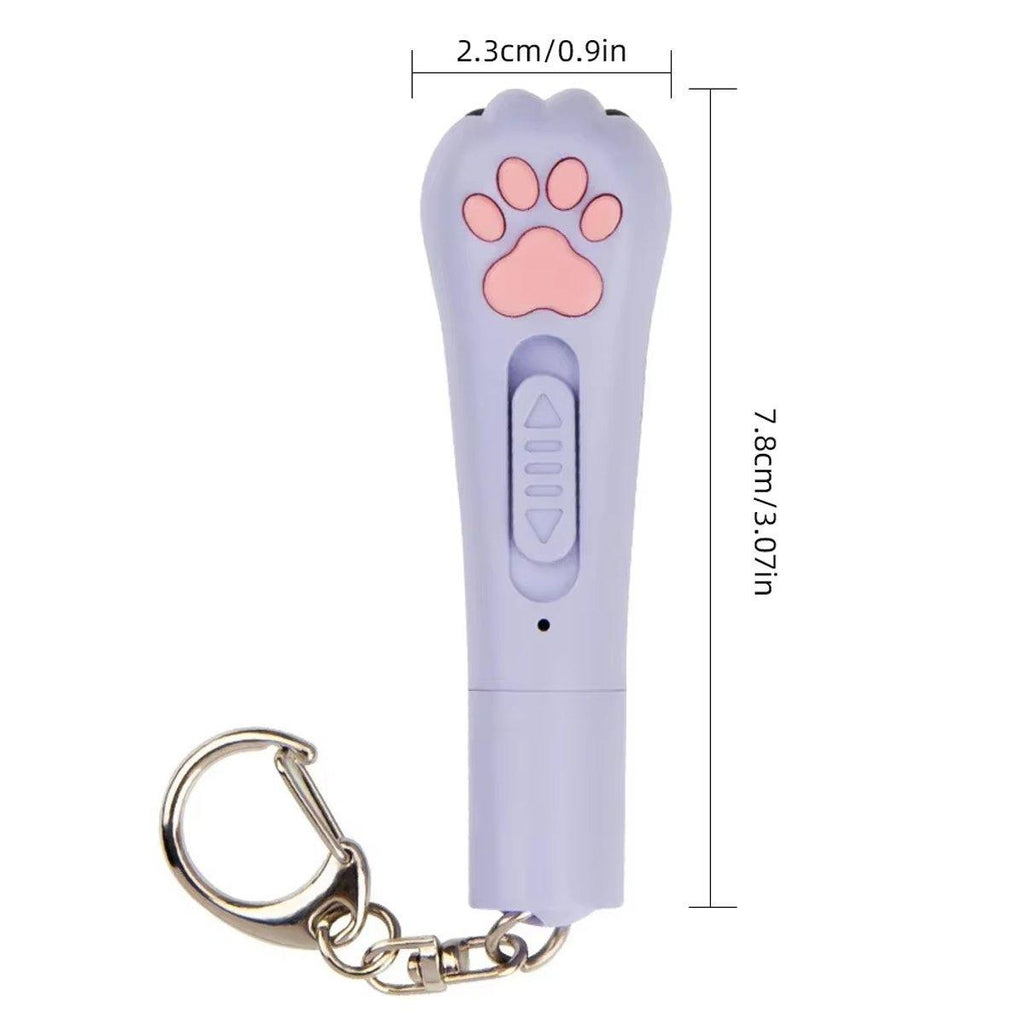 Mini Handheld Cat Claw Interactive Play Wand for Kitten Exercise - Purple