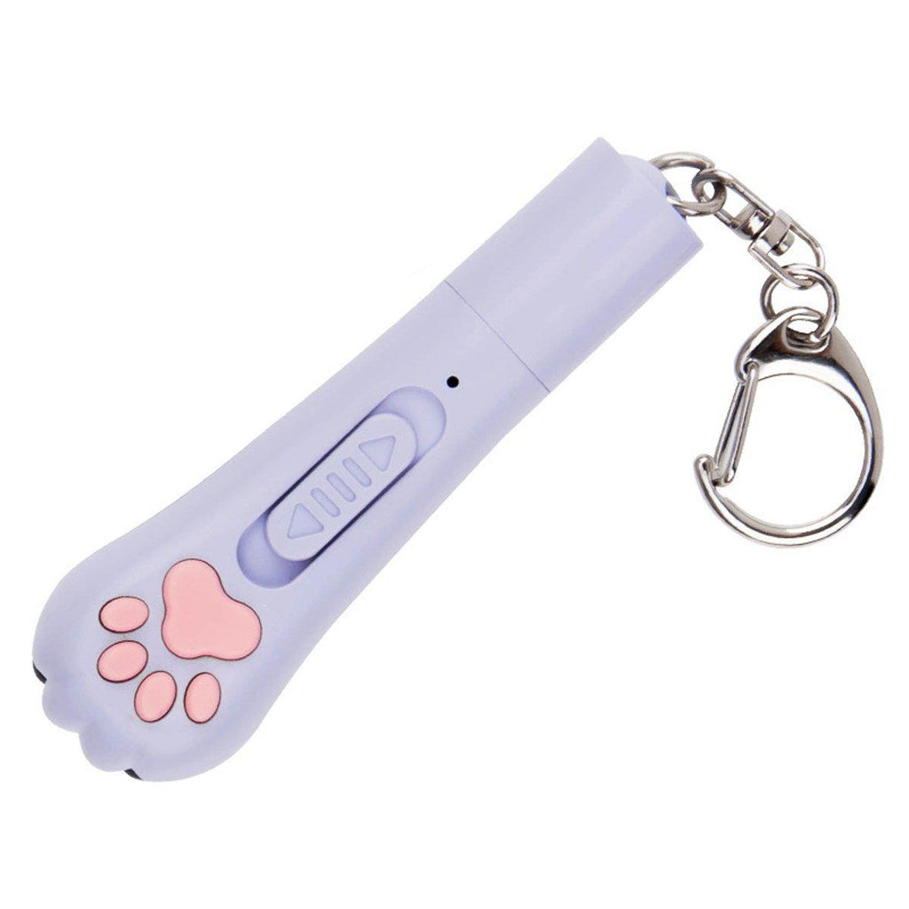 Mini Handheld Cat Claw Interactive Play Wand for Kitten Exercise - Purple