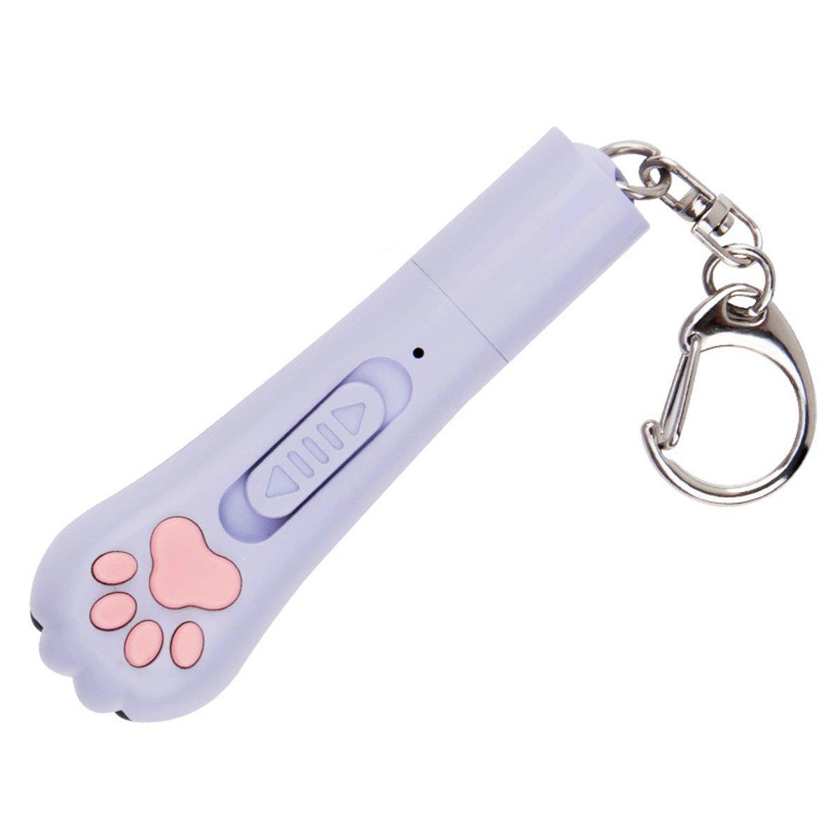 Mini Handheld Cat Claw Interactive Play Wand for Kitten Exercise - Purple