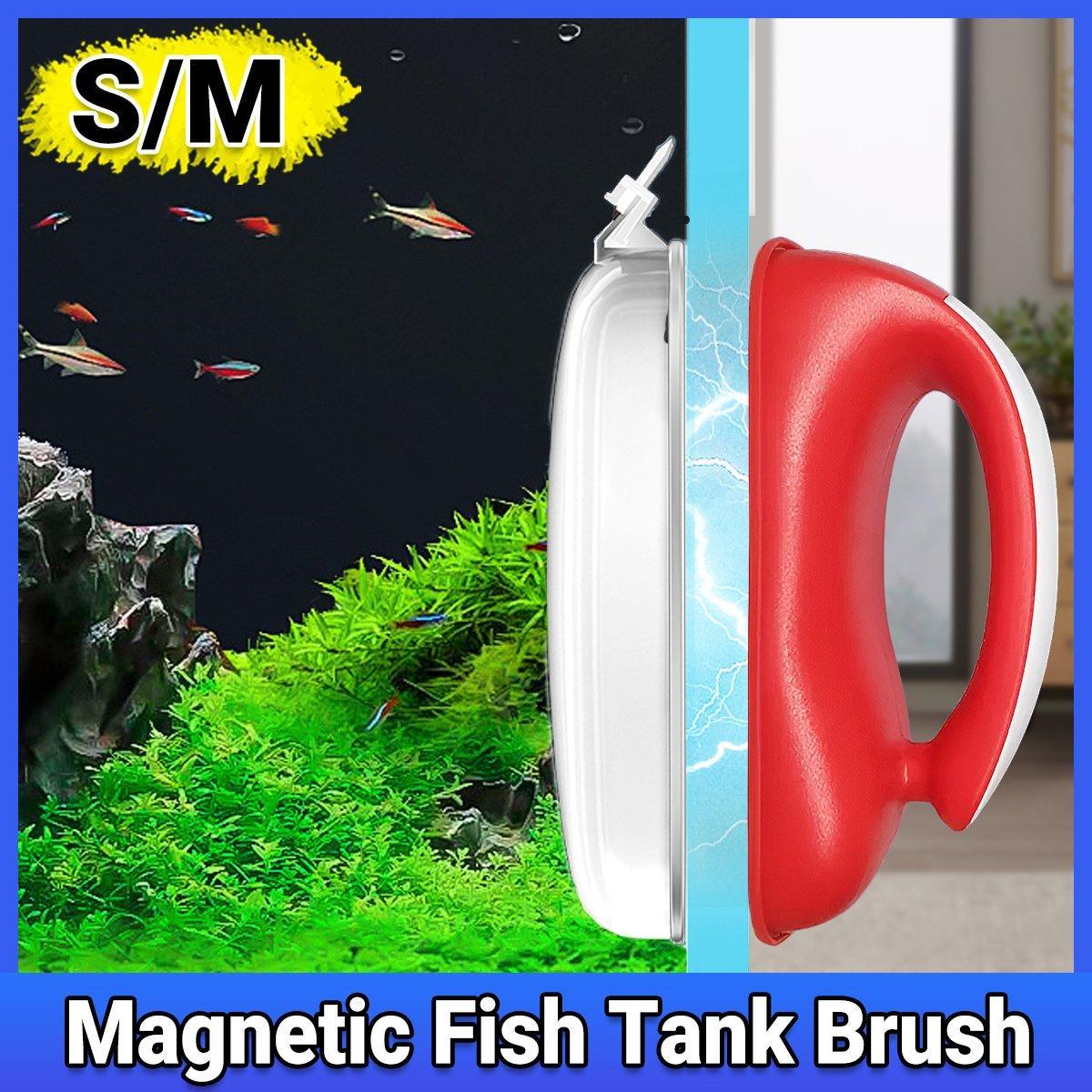 Double-Sided Aquarium Glass Cleaner for Fish Tank Algae Removal - S