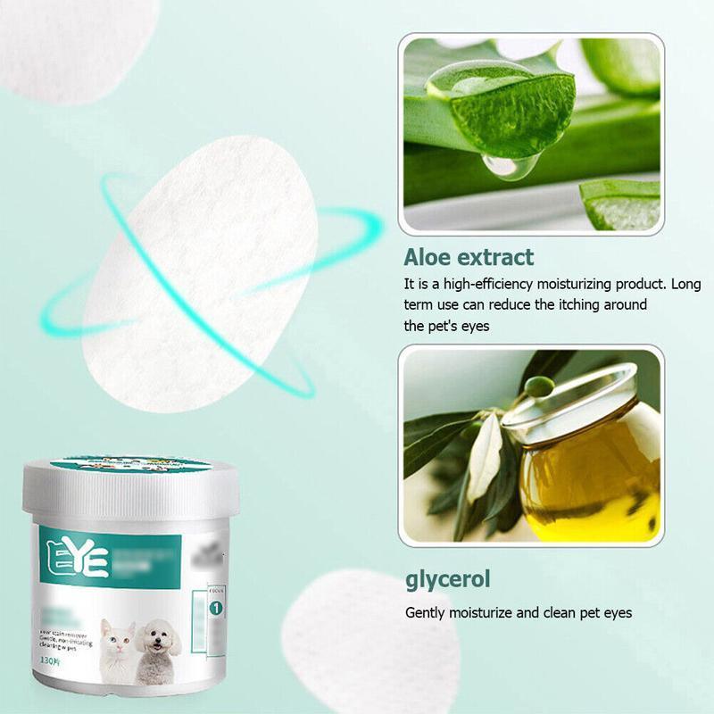 130pcs Wet Wipes Pet Eye/Ear Dog Cat Cleaning Paper Wipes - Ear Wipes