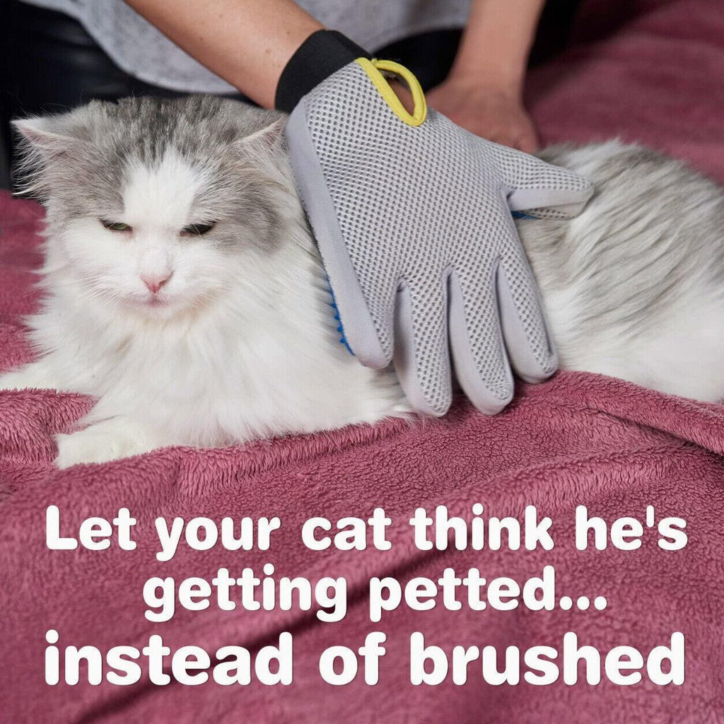 Dog Cat Massage Hair Removal Grooming Comb Touch Cleaning Brush Magic Glove - Green Left Hand