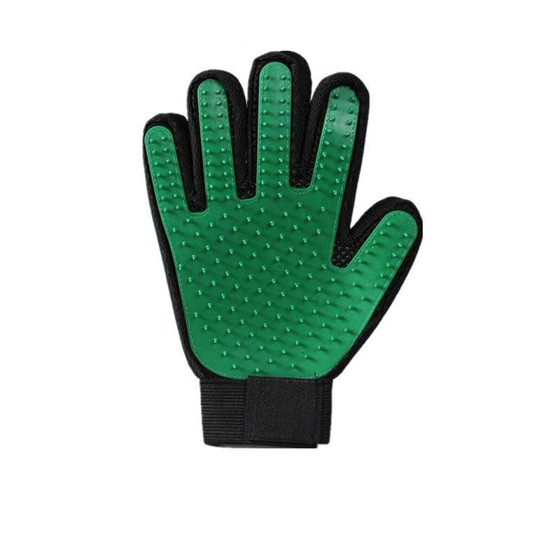 Dog Cat Massage Hair Removal Grooming Comb Touch Cleaning Brush Magic Glove - Green Left Hand