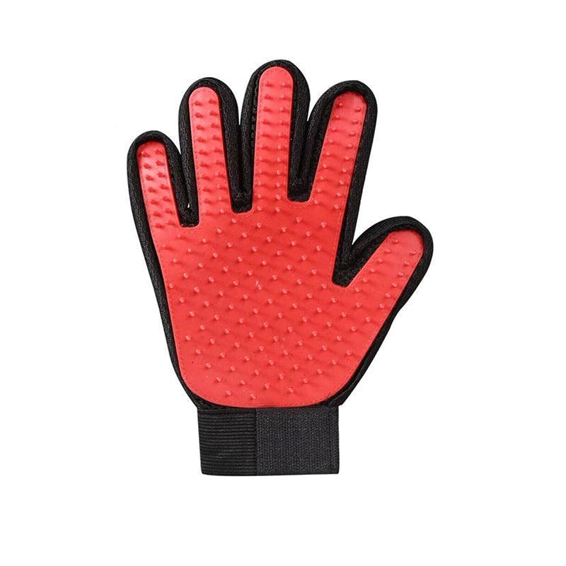 Dog Cat Massage Hair Removal Grooming Comb Touch Cleaning Brush Magic Glove - Green Right Hand