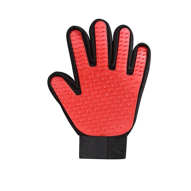 Dog Cat Massage Hair Removal Grooming Comb Touch Cleaning Brush Magic Glove - Pink Right Hand