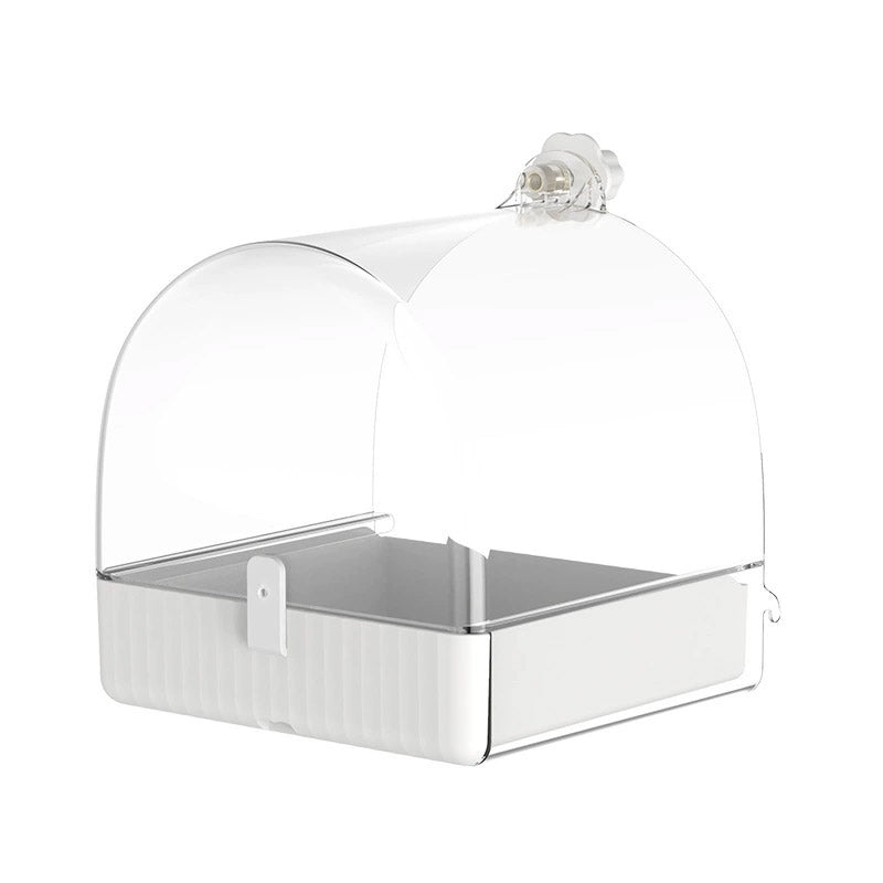 3in1 Parrot Bath Basin Bird Bathtub Cage Bird Feeder Water Bowl - Overdress