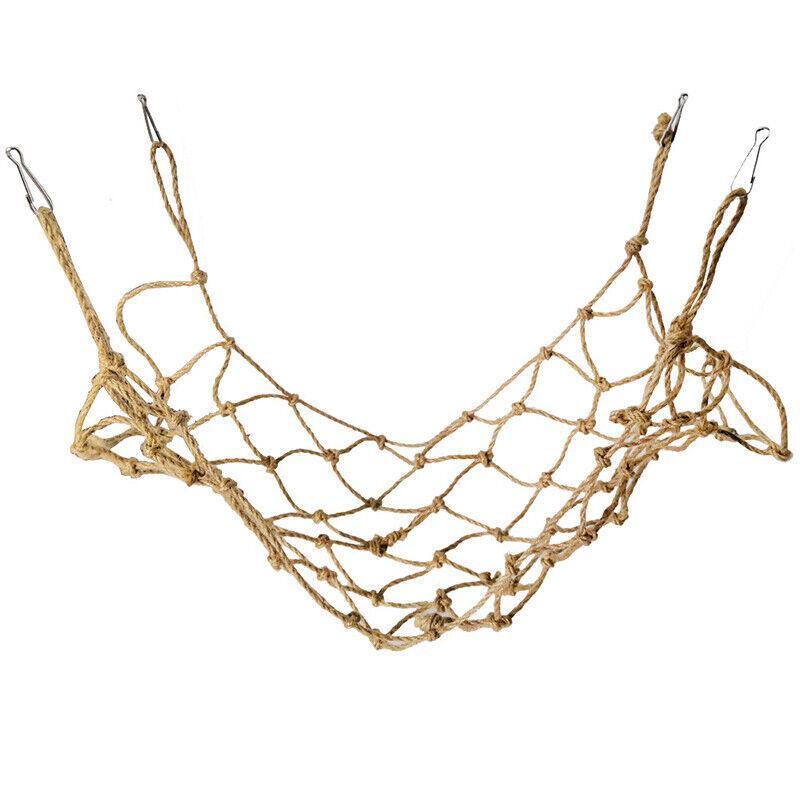 Hanging Climbing Net for Birds and Small Pets Cotton Rope Cage Hammock - Cotton Rope